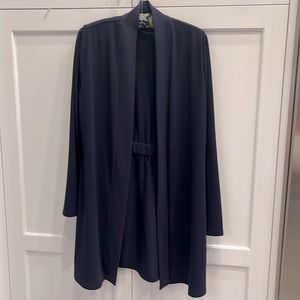 Chicos jacket/cardigan NWOT.Navy Blue. Shoulder seam to bottom of sleeve 23”